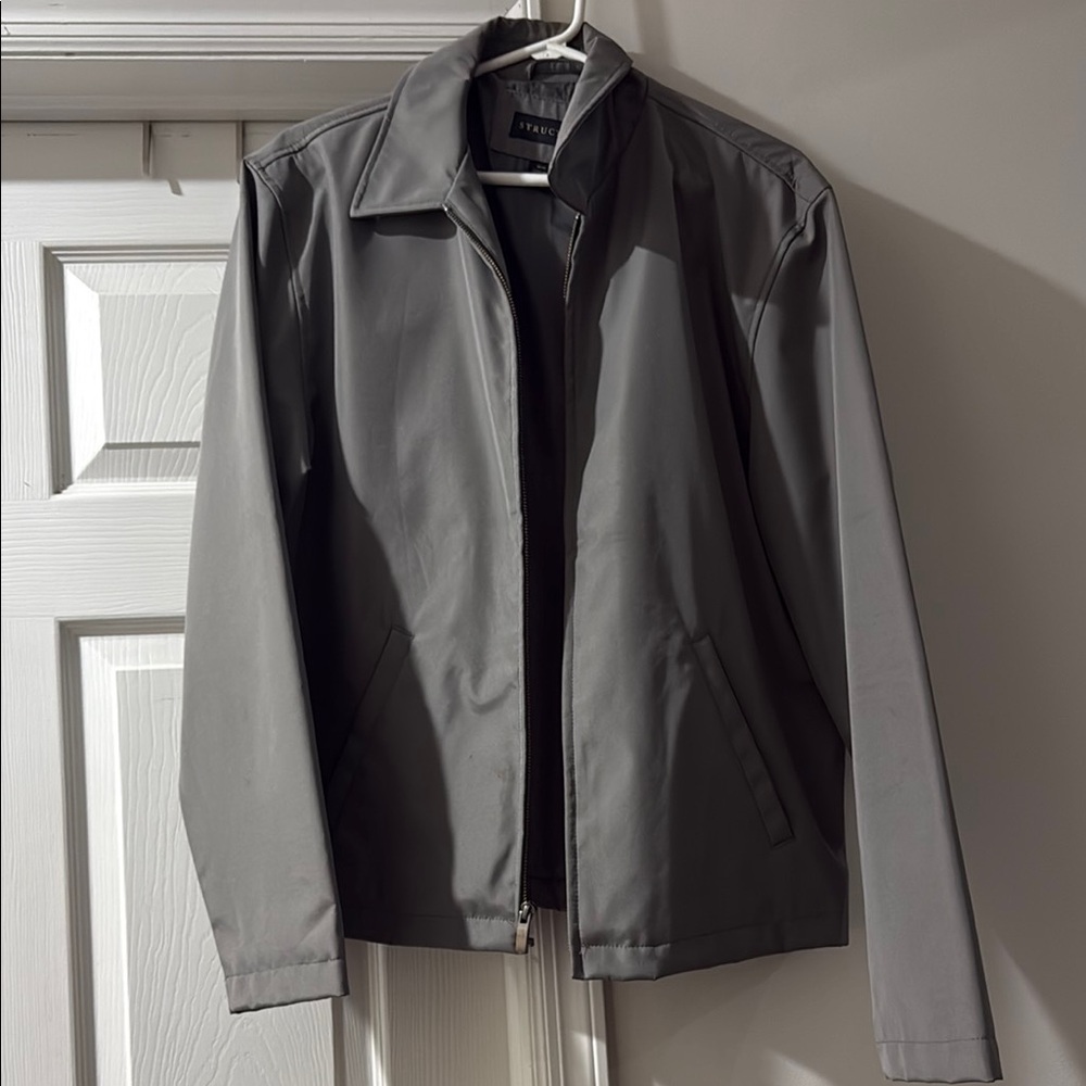 Structure Gray Lightweight Shirt Jacket Versatile Casual Wear